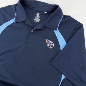 NFL Tennessee Titans Short Sleeve Polo Shirt Men’s Large Blue Football Logo